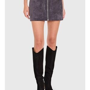 Amanda Uprichard Charcoal Mini Skirt
